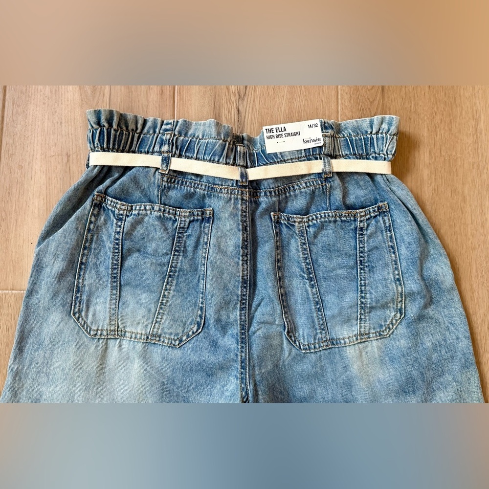 NWT Kensie Jeans Ella High-Rise Straight Leg Jeans Size 14/32 - Picture 7 of 8